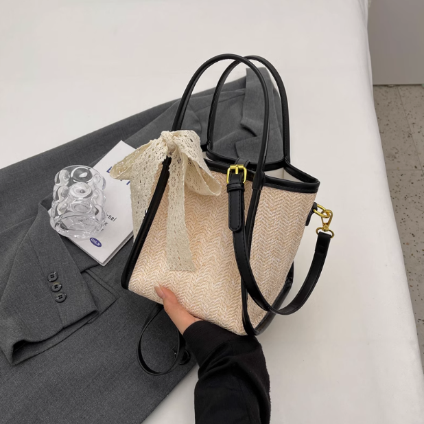 Casual all-match hand-woven commuter shoulder bag crossbody tote bag ED0376
