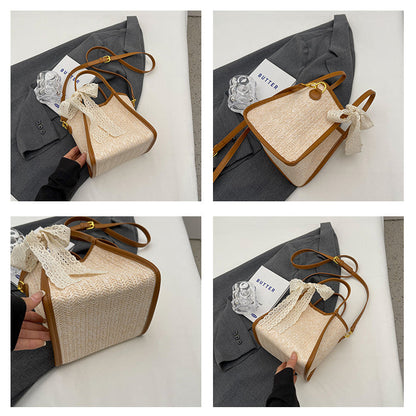 Casual all-match hand-woven commuter shoulder bag crossbody tote bag ED0376