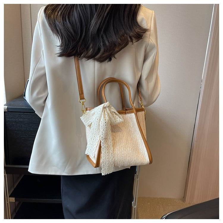 Casual all-match hand-woven commuter shoulder bag crossbody tote bag ED0376