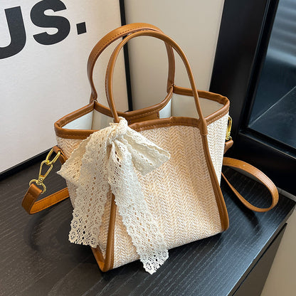 Casual all-match hand-woven commuter shoulder bag crossbody tote bag ED0376
