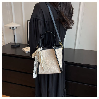 Casual all-match hand-woven commuter shoulder bag crossbody tote bag ED0376