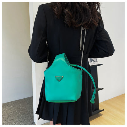 Casual Nylon Chain Portable Bucket Bag  ED0379