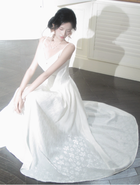 Elegant A-Line Evening Dress Spaghetti Strap Formal Dress Modest Chiffon Prom Dress ED03807