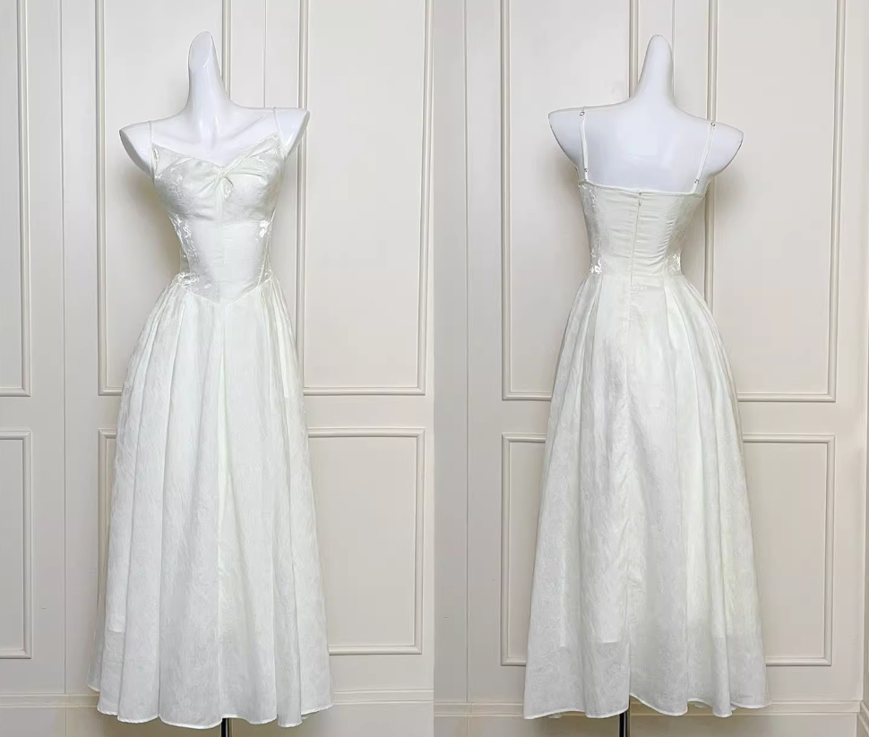 Elegant A-Line Evening Dress Spaghetti Strap Formal Dress Modest Chiffon Prom Dress ED03807