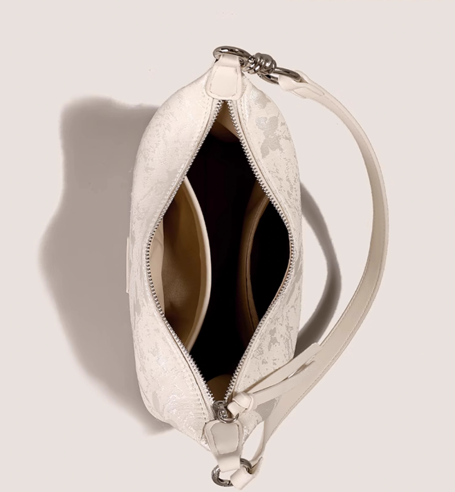 Chinese style niche single shoulder crescent bag underarm bag HZ1024