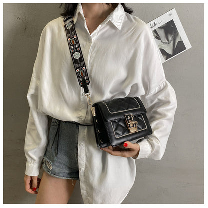 diamond chain bag wide shoulder strap shoulder crossbody bag HZ1024