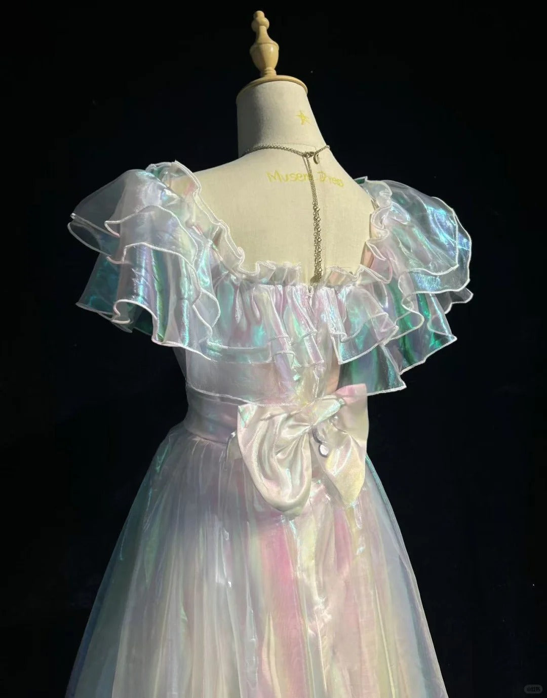 Colorful Ball Gown Square Neck Party Dress Chiffon Homecoming Outfit Elegant Birthday Dress HZ1024