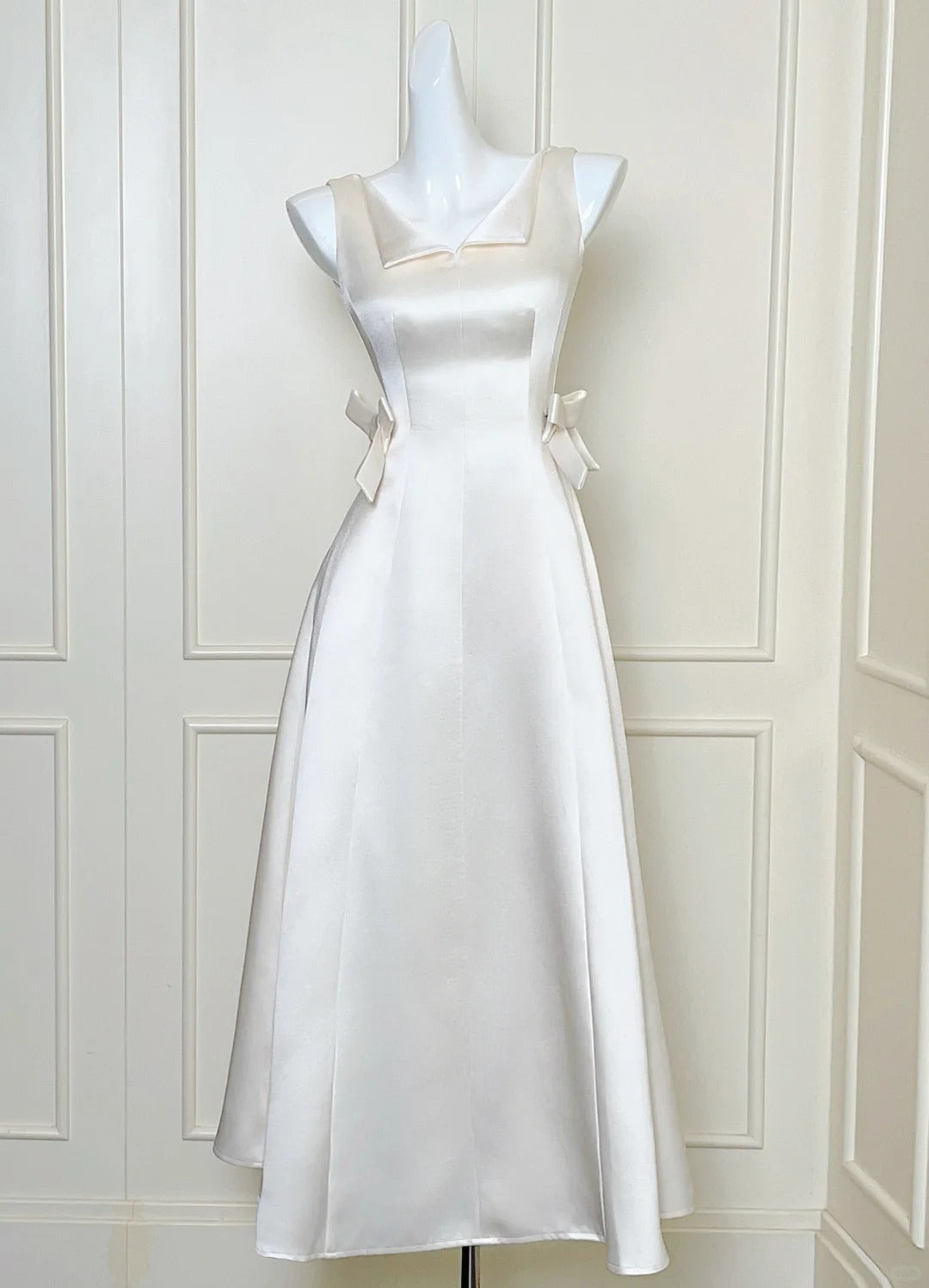 A-Line Square Neck Birthday Dress Satin Sweet 16 Dress Graduation Dress HZ1024
