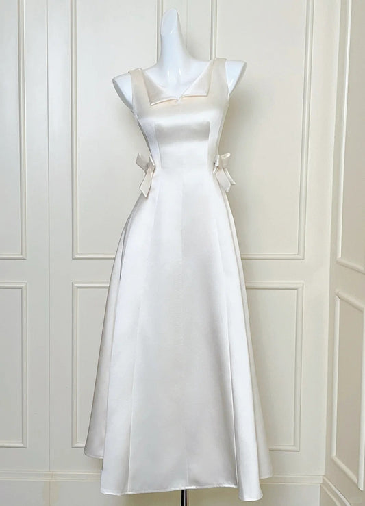 Fairy A-Line Square Neck Birthday Dress Satin Sweet 16 Dress Graduation Dress ED03898