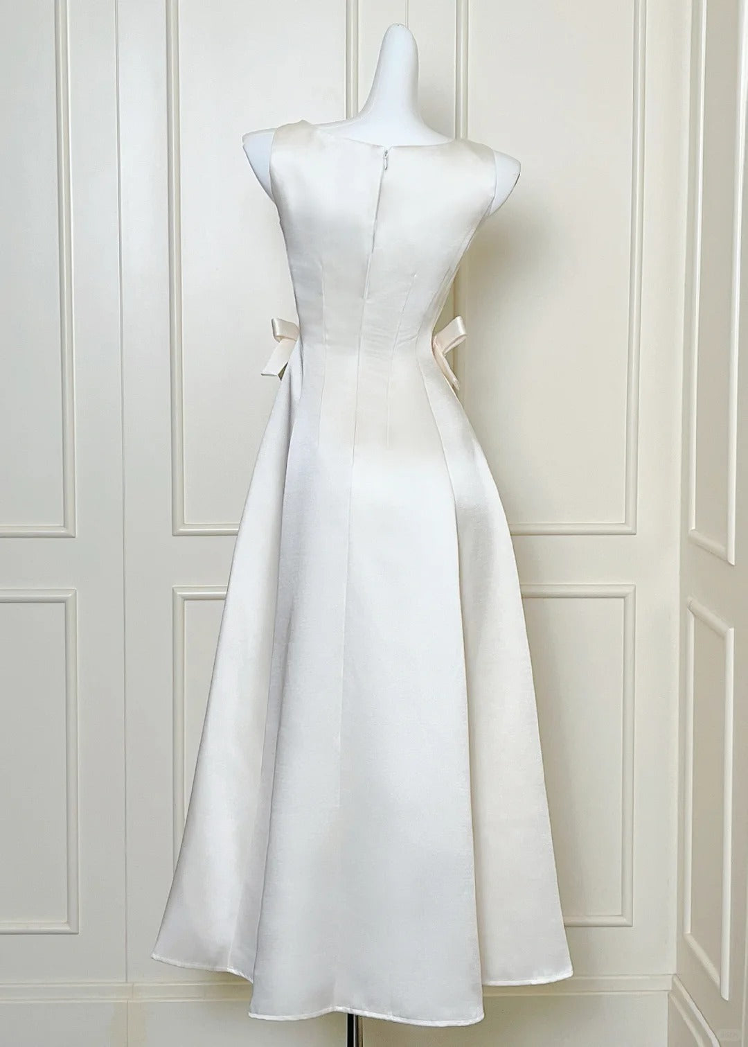 A-Line Square Neck Birthday Dress Satin Sweet 16 Dress Graduation Dress HZ1024