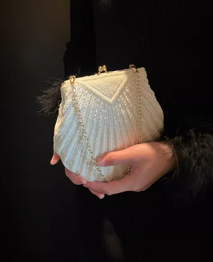 Beige Wedding Bag Vintage Banquet Party Handbag HZ1024