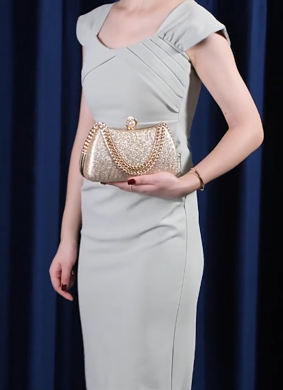 Elegant Gold Mother of the Bride Bag Sparkly Gala Clutch Bag ED03931