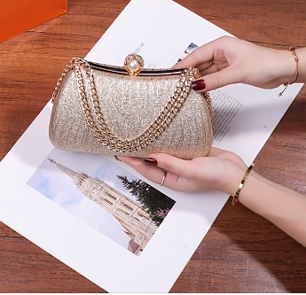 Elegant Gold Mother of the Bride Bag Sparkly Gala Clutch Bag ED03931