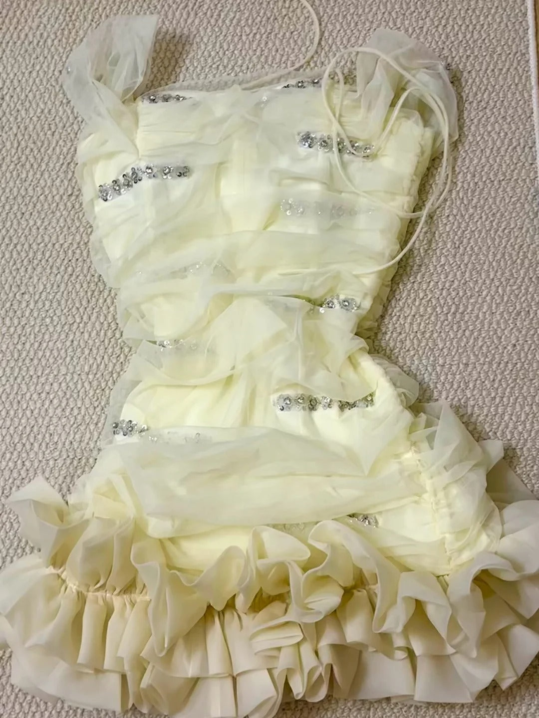 Yellow Bodycon Birthday Dress Off shoulder Short Homecoming Dress Beaded Tulle Formal Dress HZ1024