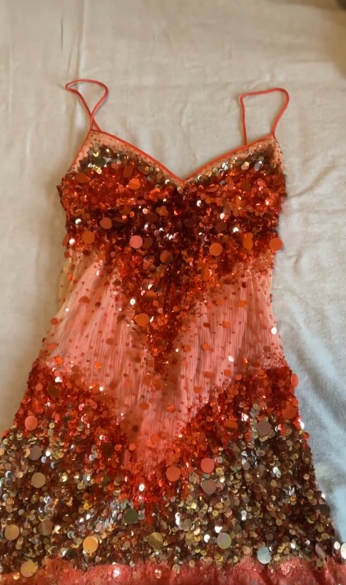 Spaghetti Strap Sheath Lace Sequin Short Prom Dresses, Red Homecoming Dresses HZ1024