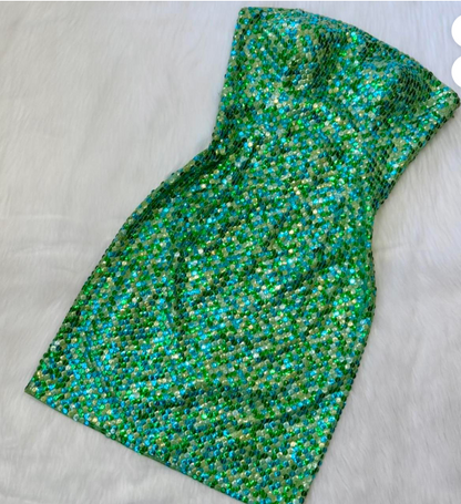 Sheath Formal Dress Strapless Short Prom Dress Turquoise Homecoming Dress HZ1024