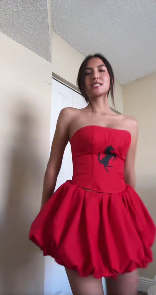 Sexy Burgundy Ball Gown Strapless Satin Formal Dress Sweet 18th Birthday Dress Homecoming Dresses ED04104
