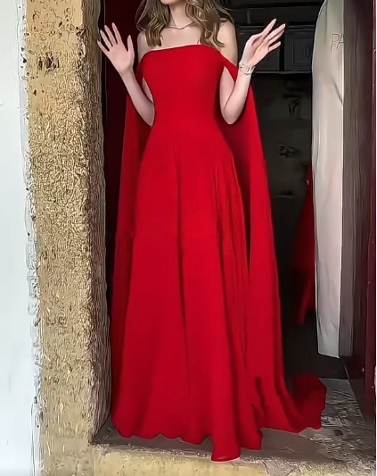 Off-the-shoulder A-Line Chiffon Long Prom Dresses,Burgundy Formal Evening Dresses HZ1024