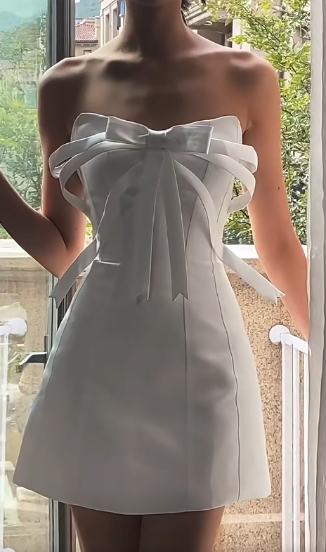 Sexy Sheath Strapless Short Prom Dresses White Birthday Dresses Homecoming Dresses ED04169
