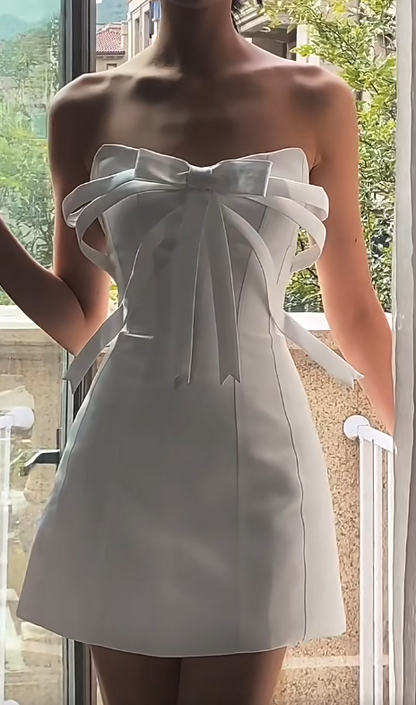 Sexy Sheath Strapless Short Prom Dresses White Birthday Dresses Homecoming Dresses ED04169