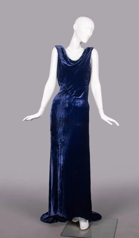 Vintage Sheath Velvet Long Prom Dresses, Navy Blue Backless Formal Evening Dresses ED04210
