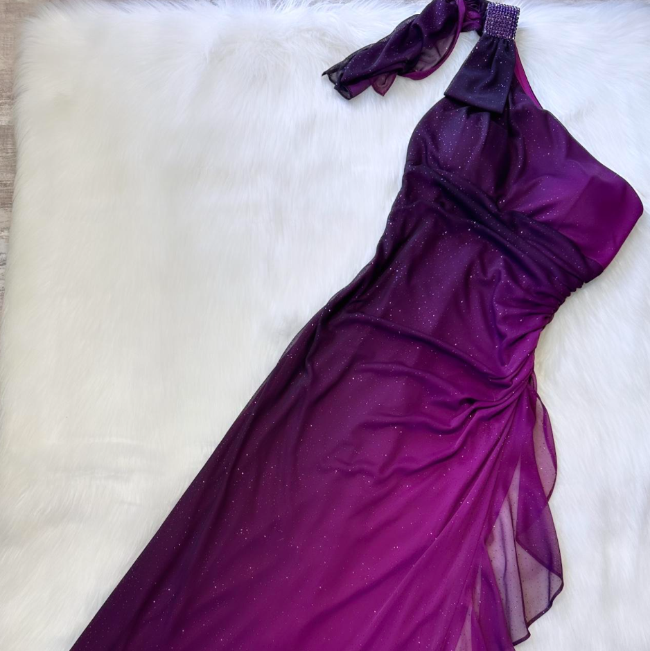 One Shoulder Sheath Chiffon Wedding Guest Dresses Grape Formal Evening Dresses HZ1024