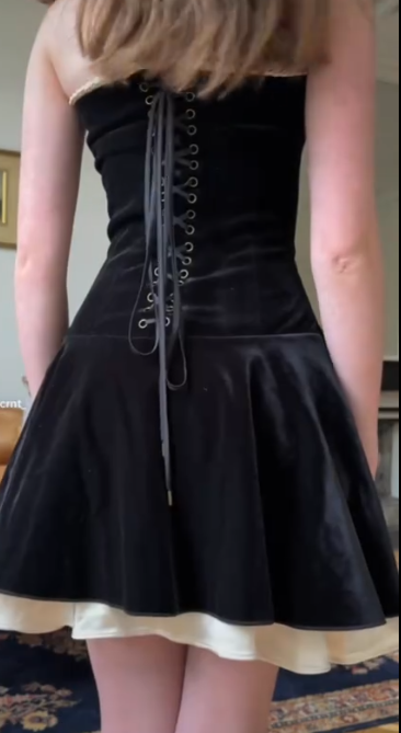Strapless A-Line Velvet Short Prom Dresses, Black Homecoming Dresses, Sleeveless Birthday Dresses HZ1024
