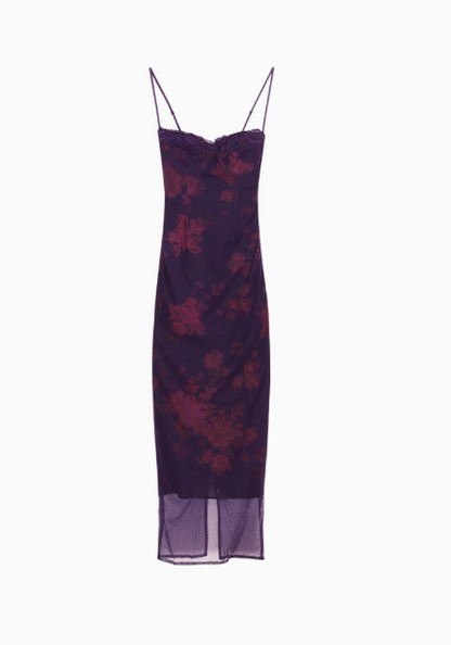backless printed lace suspender hip skirt HZ1024