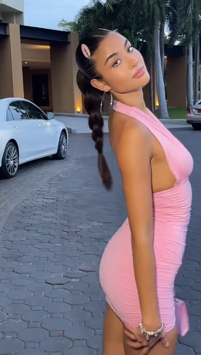 V neck Bodycon Chiffon Short Prom Dresses, Pink Homecoming Dresses, Backless Birthday Dresses HZ1024