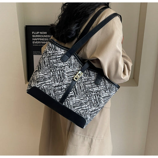 Capacity Printed Canvas Shoulder Bag HZ1024