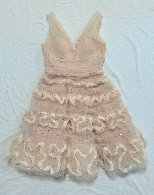 neck Sheath Short Prom Dresses Tulle Birthday Dresses, Light Champagne Homecoming Dresses HZ1024
