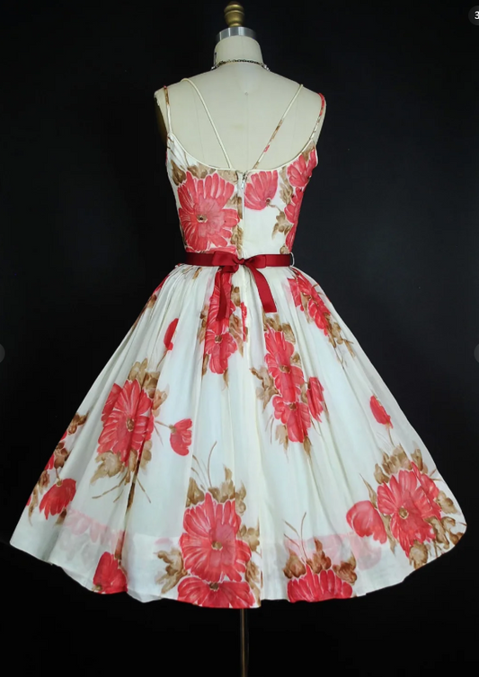A-Line Short Prom Dresses Floral Birthday Dresses, Homecoming Dresses HZ1024