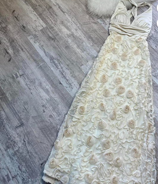 V-neck Sheath Tulle Applique Long Prom Dresses, Backless Formal Evening Dresses HZ1024