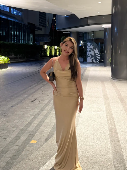 Halter Sheath Satin Long Prom Dresses, Champagne Formal Evening Dresses HZ1024