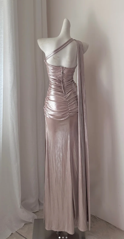 Sexy One-Shoulder Sheath Long Prom Dressesï¼_ink Evening Dresses ED04381