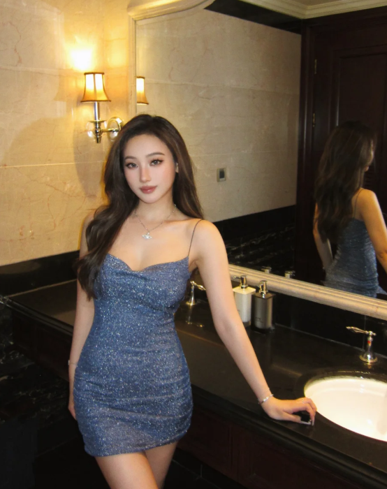 Spaghetti Strap Bodycon Short Prom Dresses Navy Blue Homecoming Dresses HZ1024