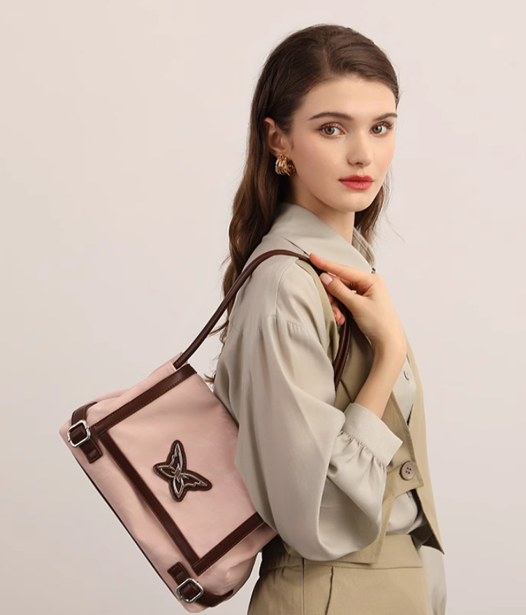American retro motorcycle butterfly commuter shoulder bag ED0441