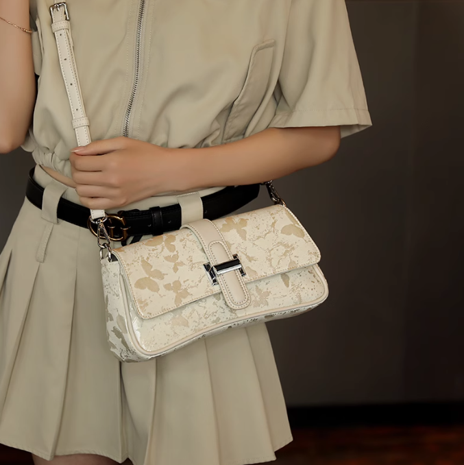 Chinese style niche commuter baguette bag HZ1024