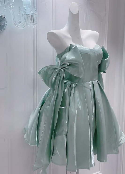 Fairy Short A-Line Prom Dresses, Green Homecoming Dresses,  Cute Birthday Dresses ED04464