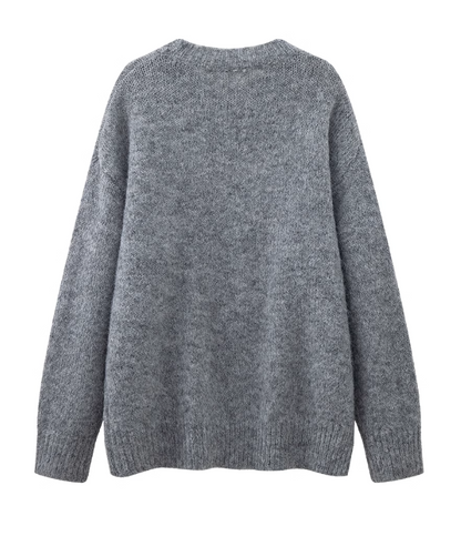 cherry embroidered crew neck sweater HZ1024