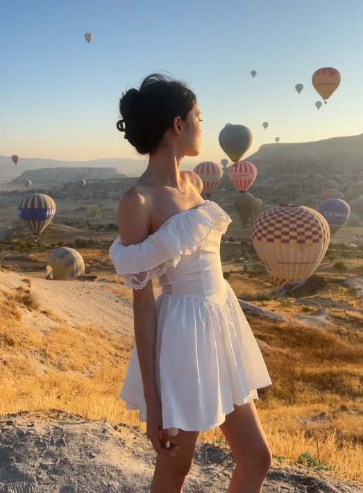 Off-the-shoulder A-Line Birthday Dresses, White Hoco Dresses HZ1024