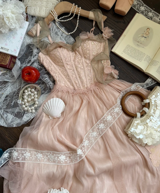 Spaghetti Strap A-Line Long Prom Dresses Pink Birthday Dresses Pink Formal Dresses HZ1024