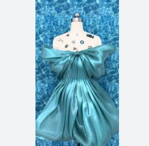 Strapless A-Line Short Prom Dresses Satin Turquoise Homecoming Dresses HZ1024