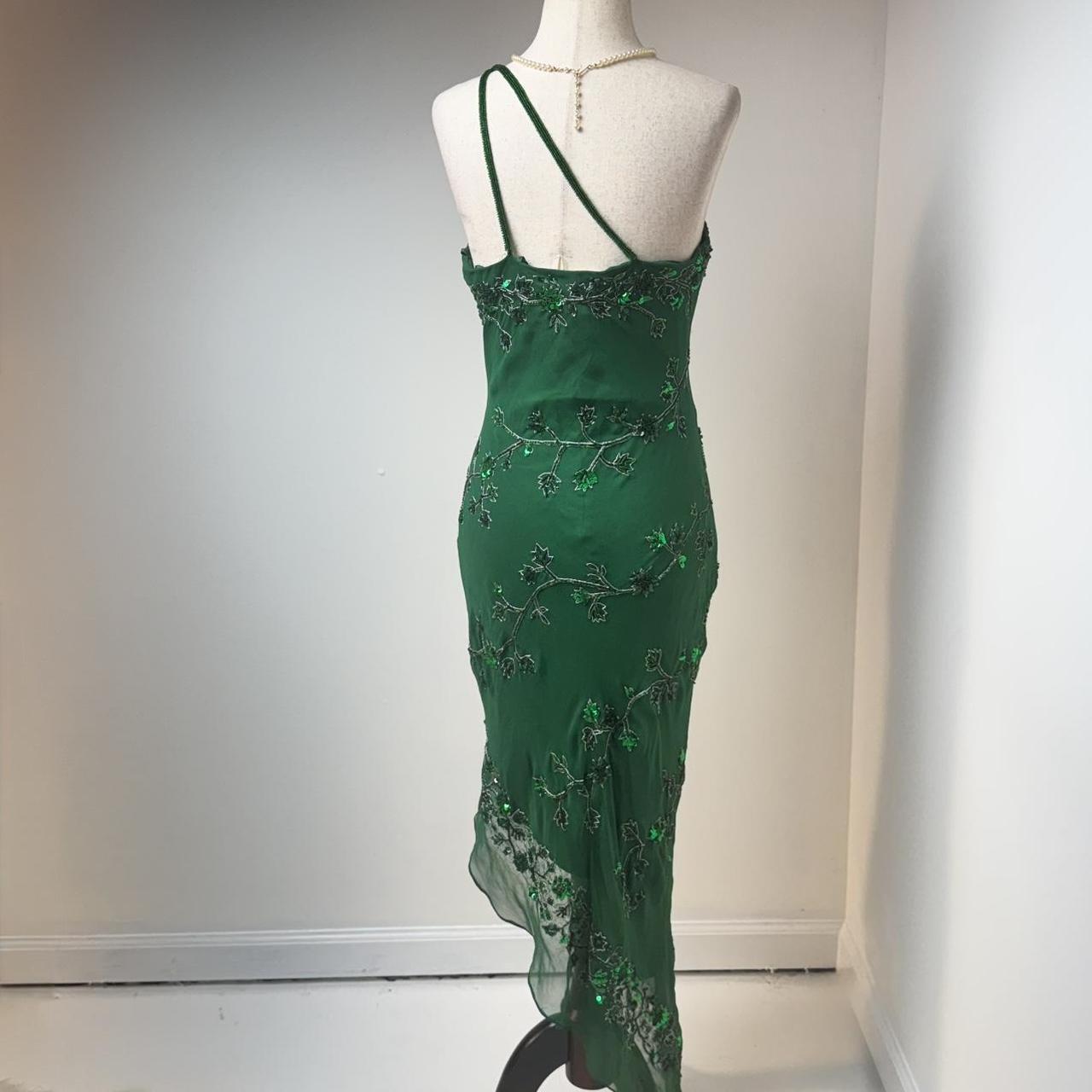One Shoulder Sheath Formal Dresses Chiffon Beaded Green Prom Dresses Elegant Evening Gowns HZ1024