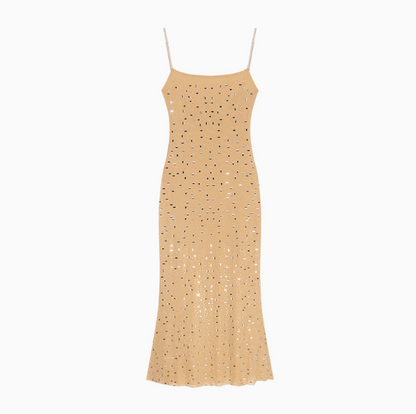 diamond sequin sexy suspender-covering long skirt HZ1024