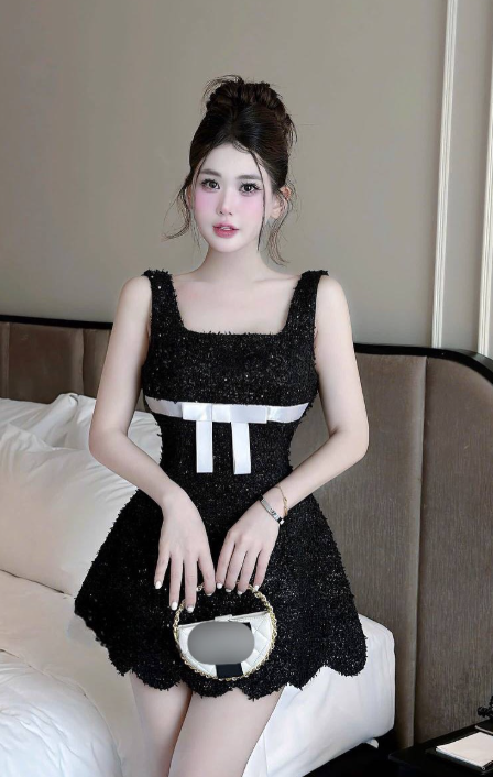 Square Neck A-Line Short Prom Dresses Black Birthday Dresses Sequin Homecoming Dresses HZ1024