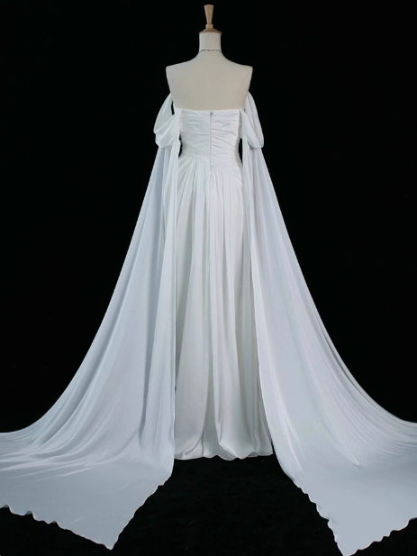 Royal Purple A-Line Off Shoulder Satin Long Prom Dress Formal Evening Dress ED046