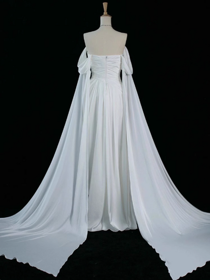Royal Purple A-Line Off Shoulder Satin Long Prom Dress Formal Evening Dress ED046