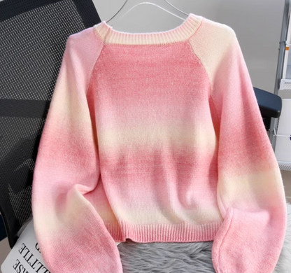 color dopamine soft waxy women's long-sleeved sweater HZ1024