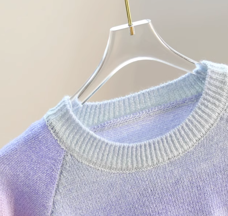 color dopamine soft waxy women's long-sleeved sweater HZ1024